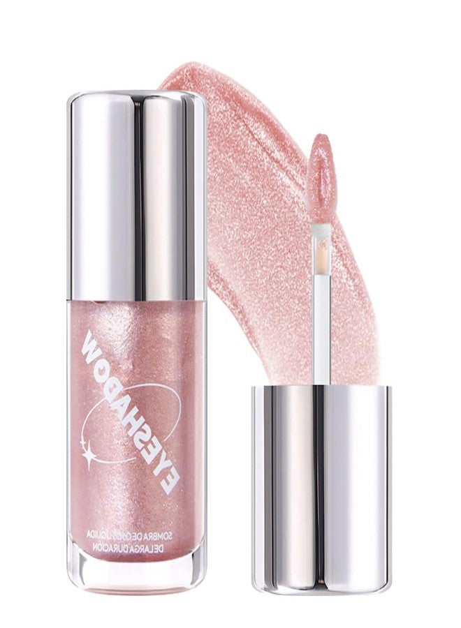 سويكي ظلال عيون سائلة لامعة من SUAKE - ظلال عيون بلون الكرز الذهبي الوردي، كحل، مكياج لامع للجفون، صبغة عالية، مقاوم للماء وسريع الجفاف (01Coral#) - Image 1